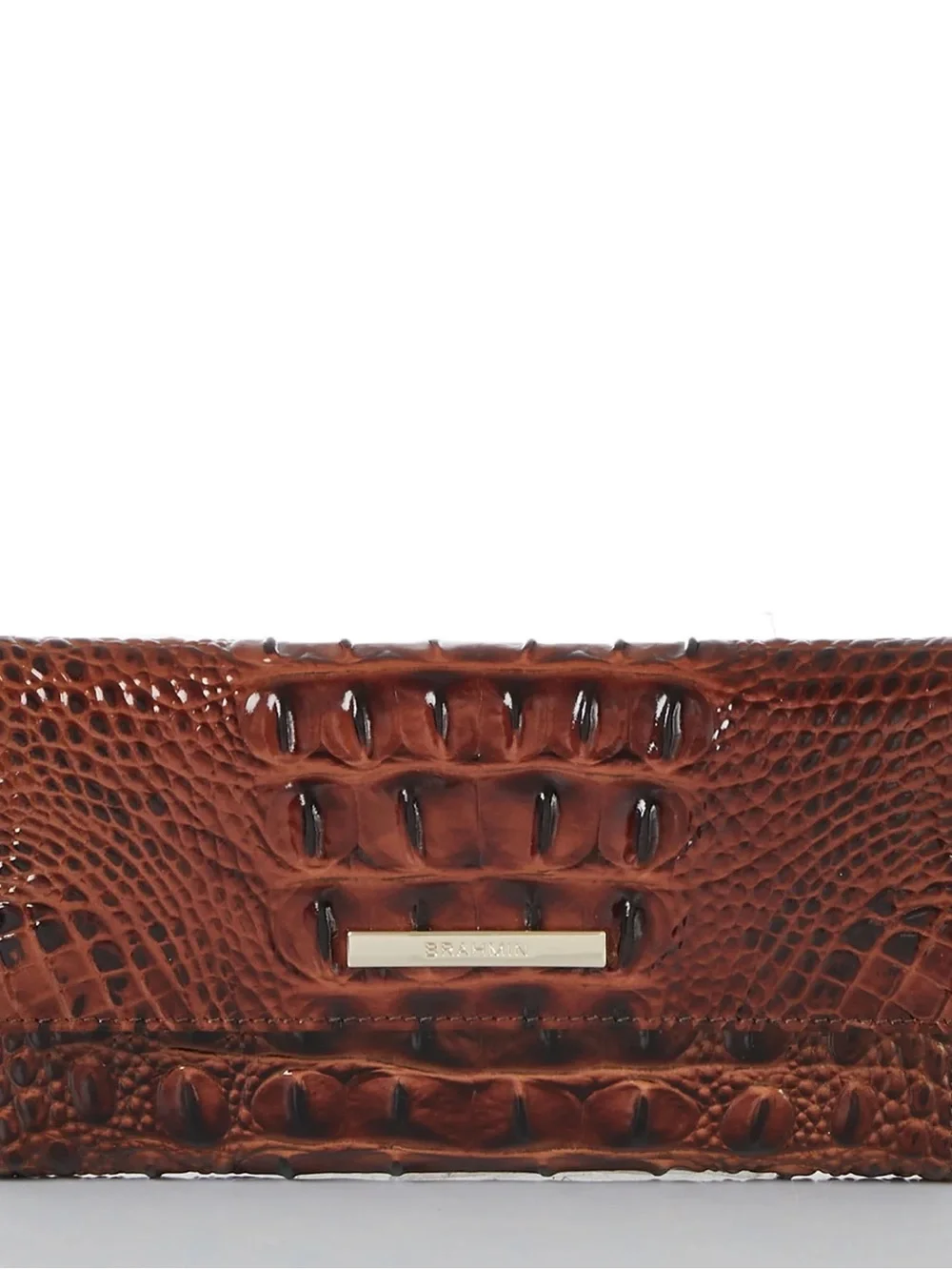 Brahmin Pecan Melbourne Croc-Embossed Leather Business Tote and Cordelia Wallet